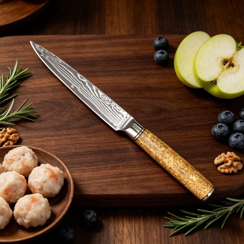 67-Layer Damascus Steel Chef & Paring Knife | Kitchen Essential Damascus Kitchen Knife Axl