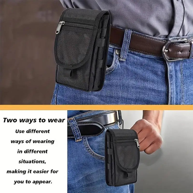 Oxford Flip-Top Phone Waist Bag with Pen Slot | Belt Pouch Phone Waist Bag Axl