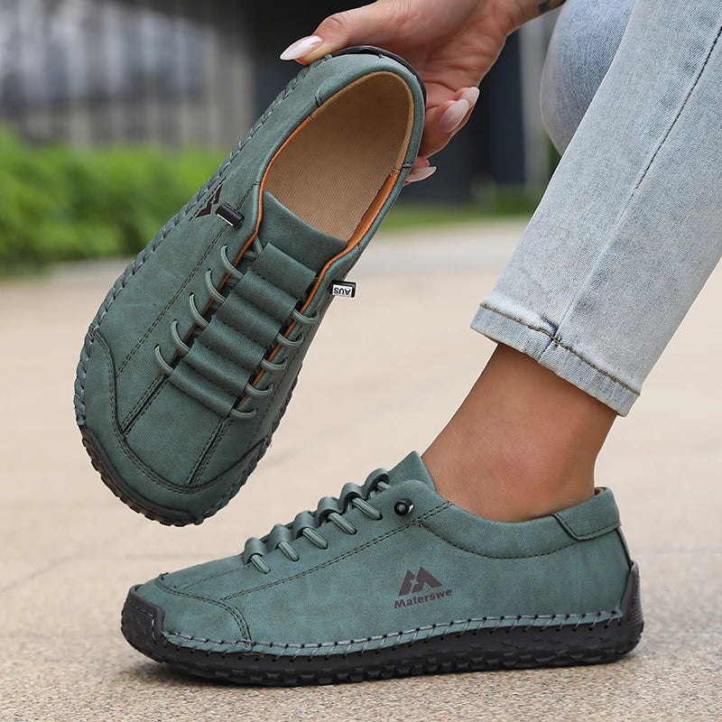 Women's Breathable Slip-On Sneakers – Flat Casual Hiking Shoes Slip-On Sneakers Axl