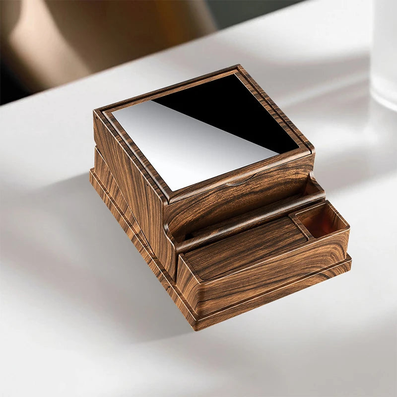 Auto-Eject Cigarette Case | 40-Capacity Portable ABS Dispenser Cigarette Dispenser Case Axl 129MM brown