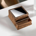 Auto-Eject Cigarette Case | 40-Capacity Portable ABS Dispenser Cigarette Dispenser Case Axl 129MM brown