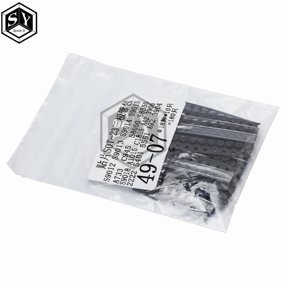 SOT-23 SMD Transistor Kit – 10 Types 100pcs Assortment SMD Transistor Kit Axl transistor KIT