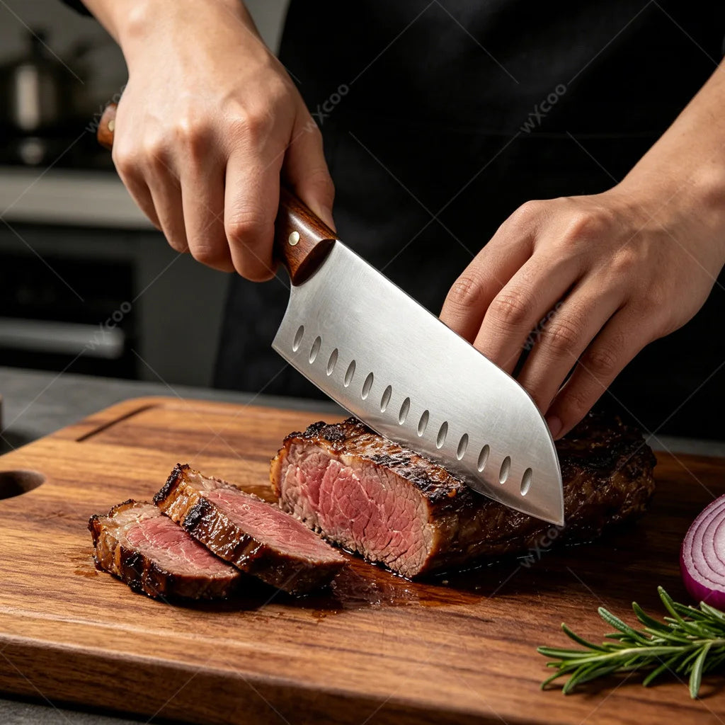WXCOO Japanese Santoku Knife Set – 5-Piece Stainless Steel Kitchen Knife Set Axl