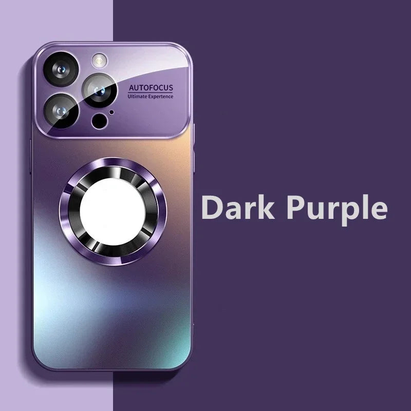 Titanium Matte Magnetic iPhone Case – MagSafe Compatible Magnetic Phone Case Axl Purple iPhone17 Pro Max