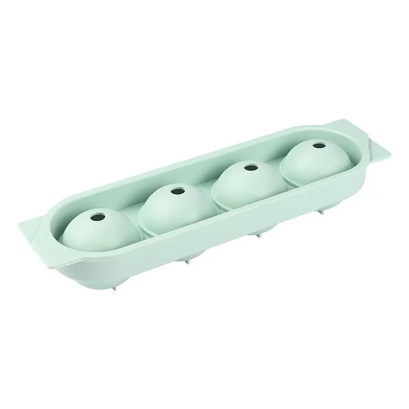 Large Silicone Ice Ball Mold – 4-Cavity Whiskey Ice Maker Ice Ball Mold Axl Nordic Green