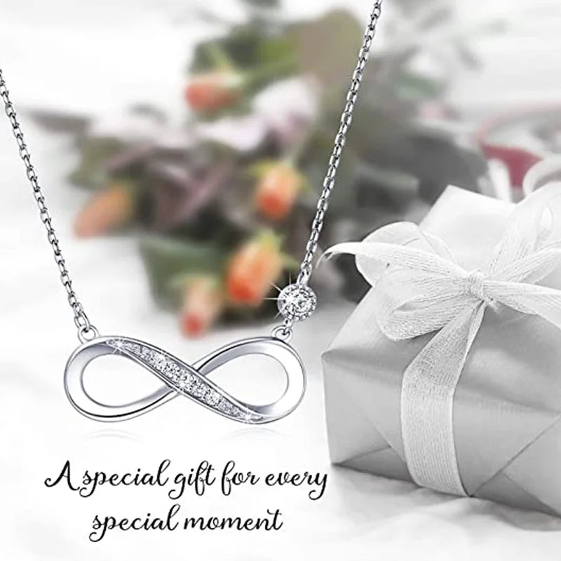 Huitan CZ Pendant Necklace – Women's Silver Tone Jewelry Pendant Necklace Axl