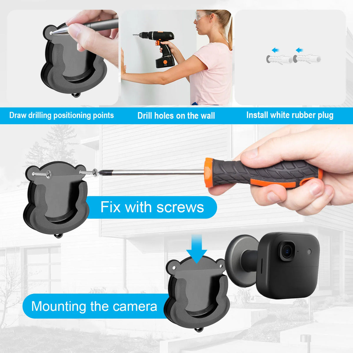 Blink Camera Wall Mount Bracket 3 Pack – Mini, Outdoor & Indoor Camera Wall Mount Axl