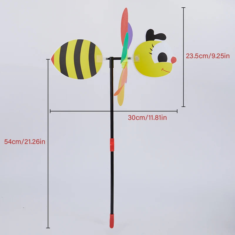 3D Bee Wind Spinner Whirligig – Garden & Yard Decor Garden Wind Spinner Axl onesize