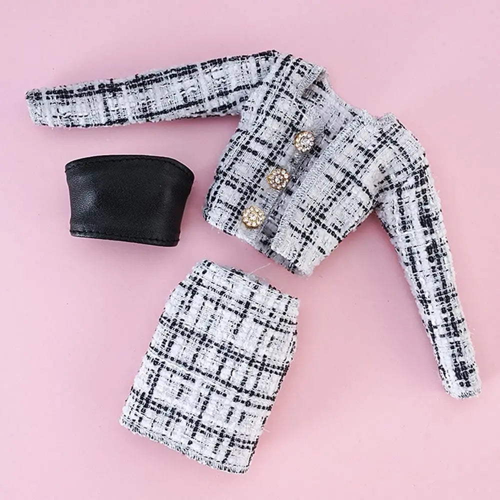 1/6 Doll Winter Outfit – Elegant Coat & Skirt Set for 29–32cm Doll Clothing Set Axl