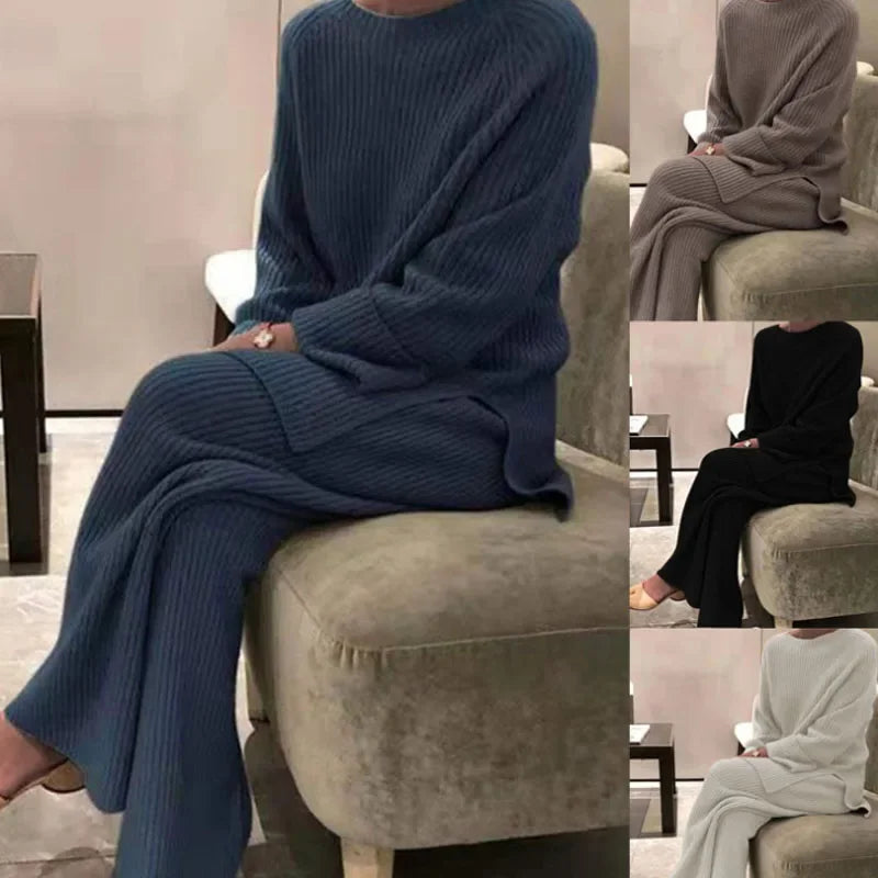 Women's Soft Knit Pajama Set – Casual Two-Piece Homewear Women's Pajama Set Axl