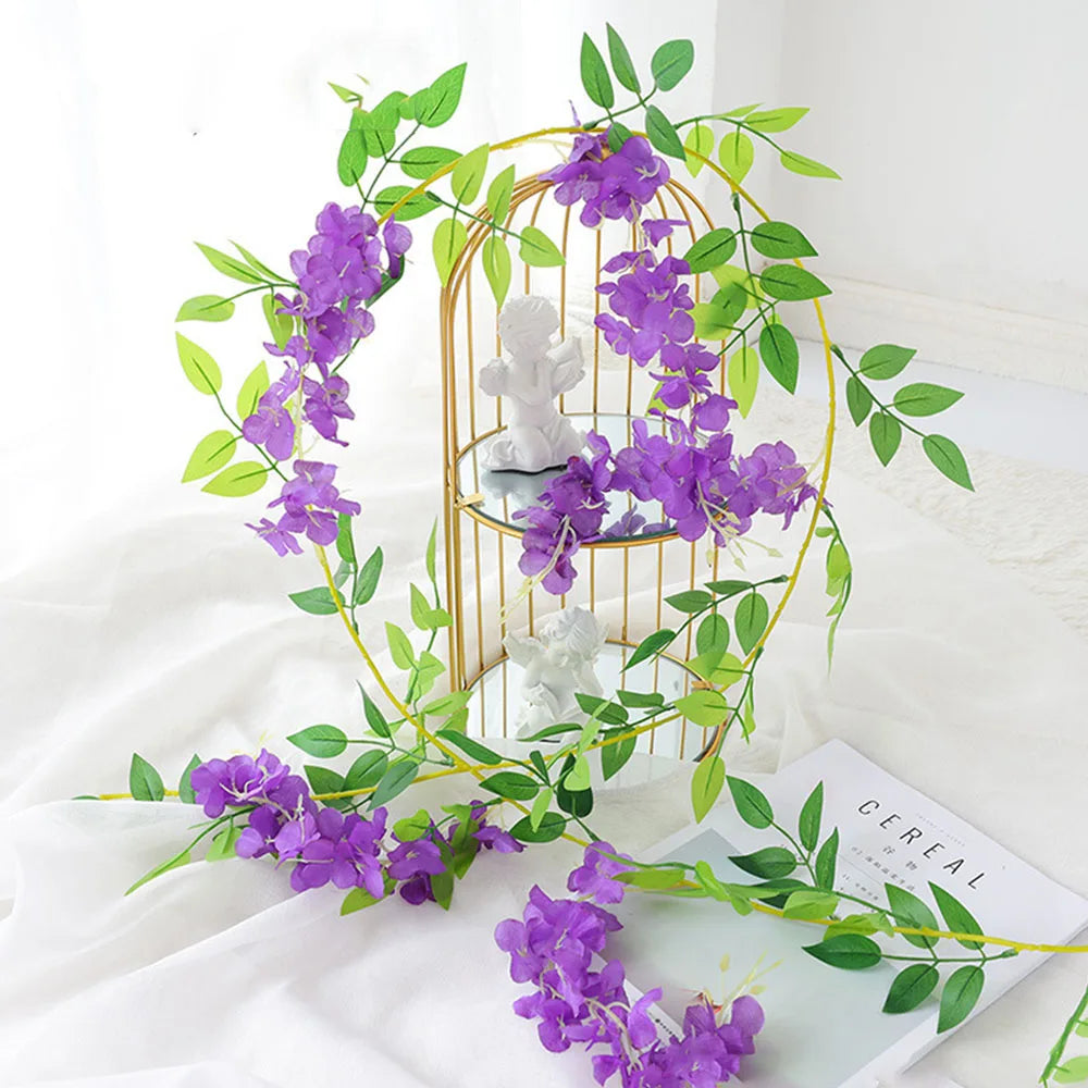 Artificial Wisteria Ivy Vine Garland – Wedding & Home Decor Artificial Vine Garland Axl Purple 3pcs