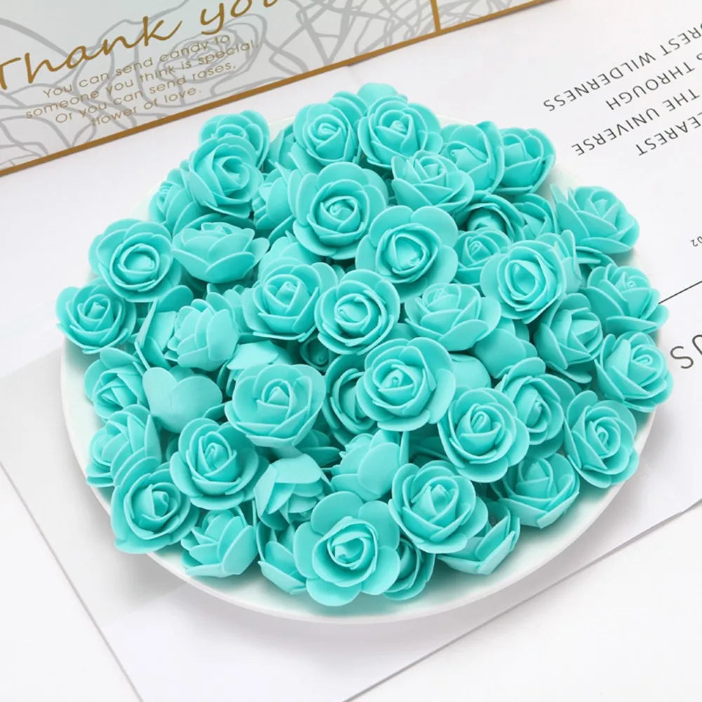 PE Foam Artificial Rose Flower Heads | Wedding & Party Decor Artificial Flower Heads Axl Tiffany 150pcs
