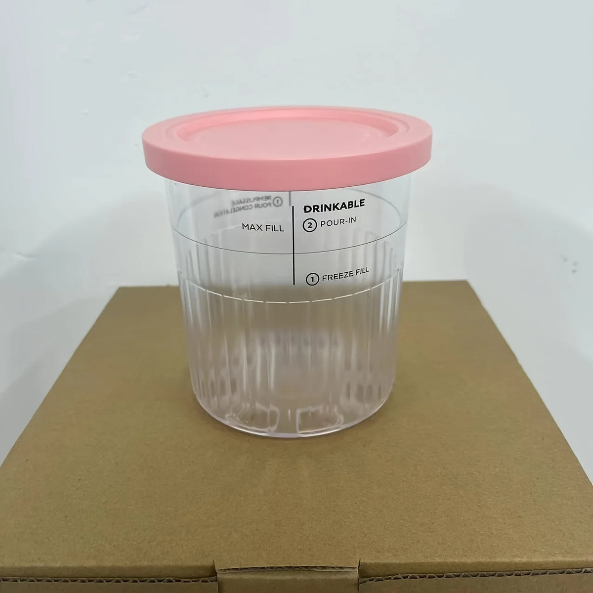 Replacement Pint Containers with Lids for Ninja Creami NC500 NC501 Ice Cream Containers Axl Pink As whown