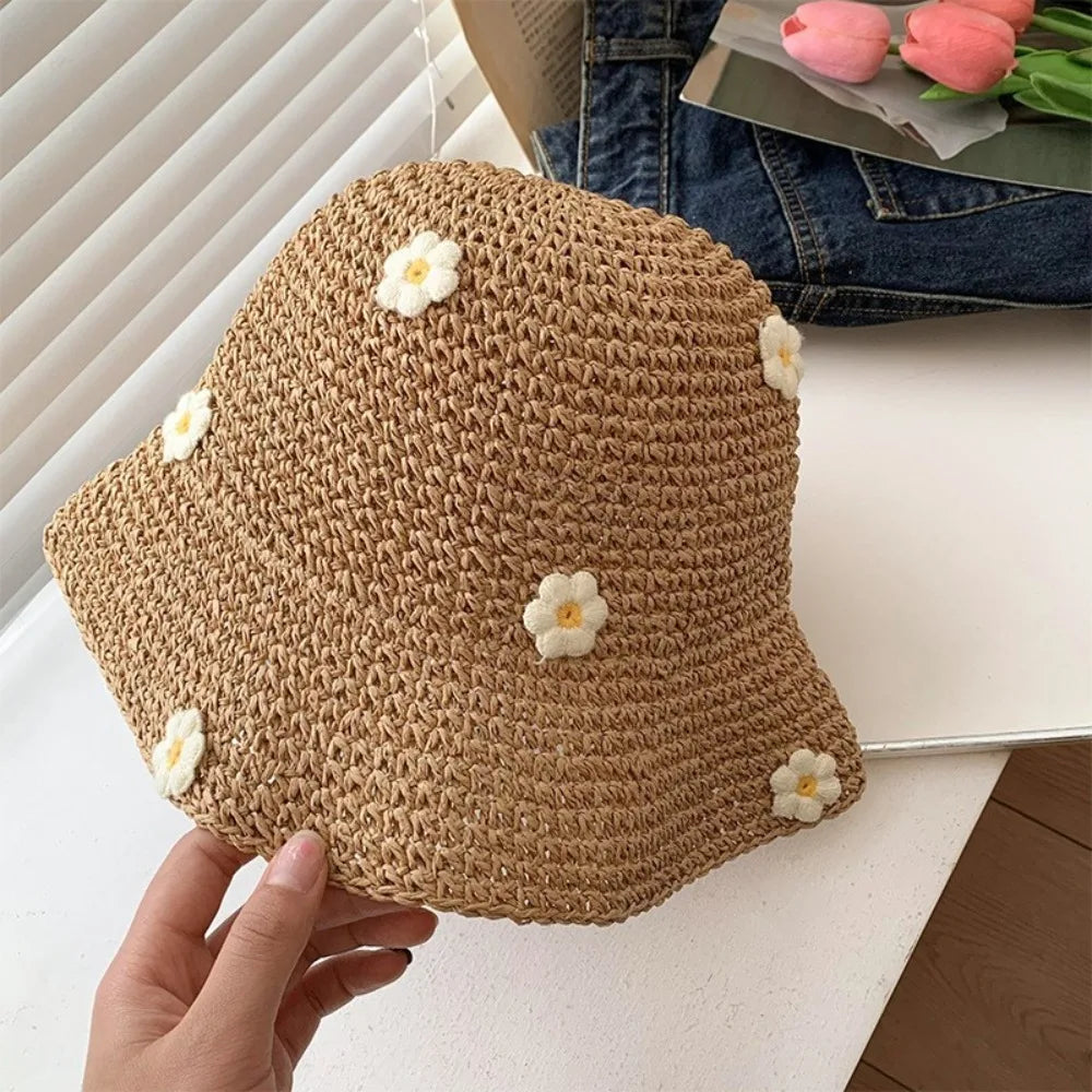 Women's Summer Straw Sun Hat – Beach & Travel Panama Cap Straw Sun Hat Axl Khaki