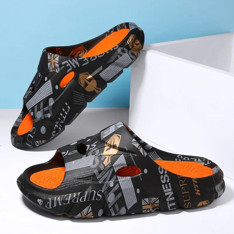 YBQJOO Men's EVA Thick Platform Slides – Beach & Home Slippers Platform Slides Axl