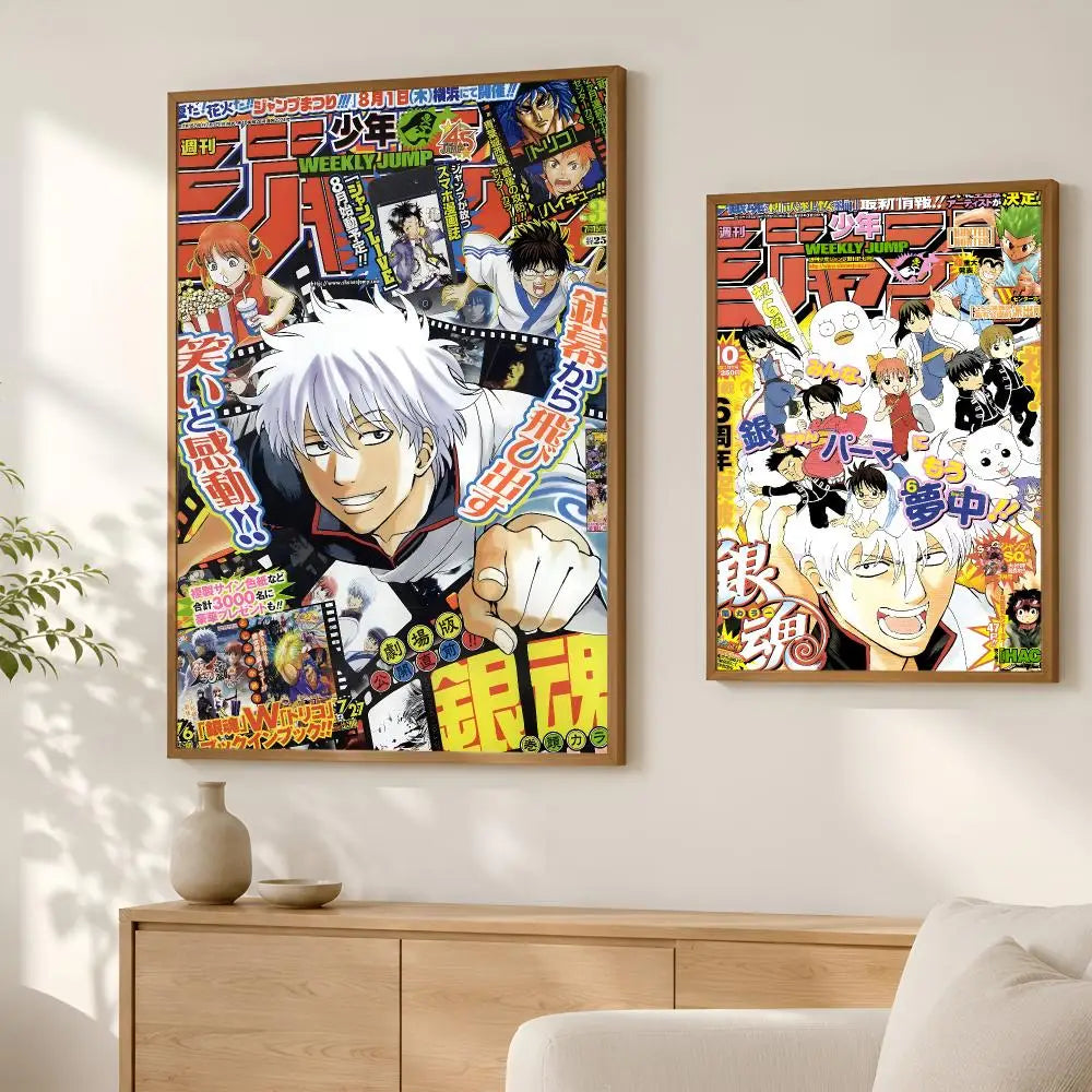Gintama Anime Self-Stick Wall Poster – HD Waterproof Print Anime Wall Poster Axl