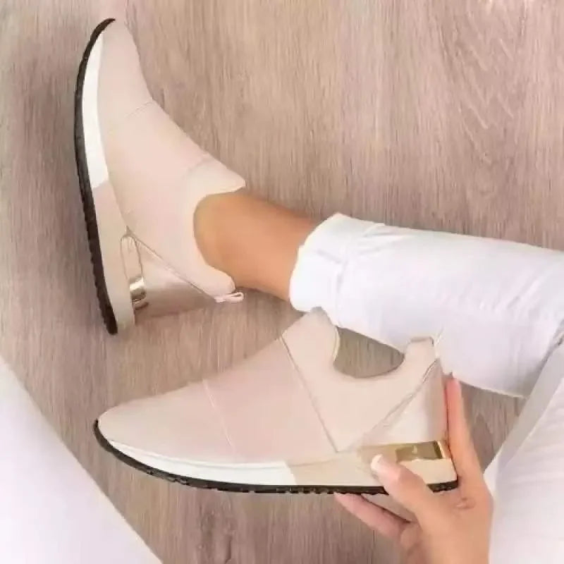 Women's Breathable Mesh Slip-On Sneakers | Casual Vulcanize Slip-On Sneakers Axl