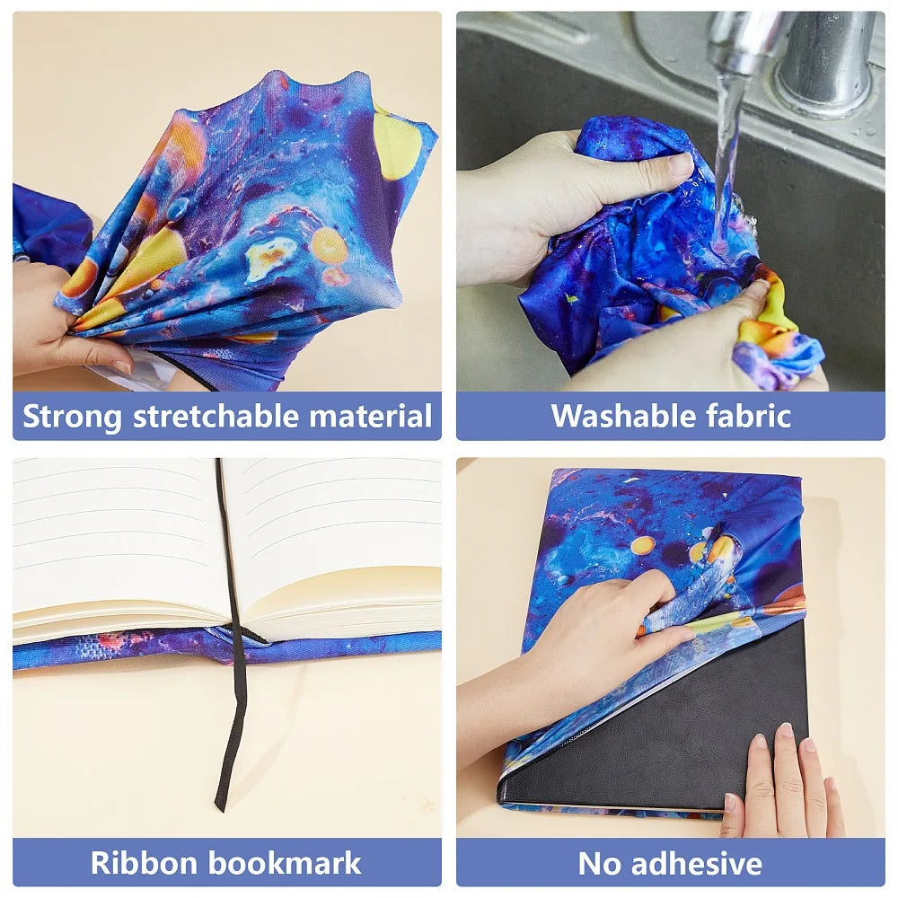 Floral Elastic Book Cover – Polyester Notebook Wrap 400x250mm Elastic Book Cover Axl