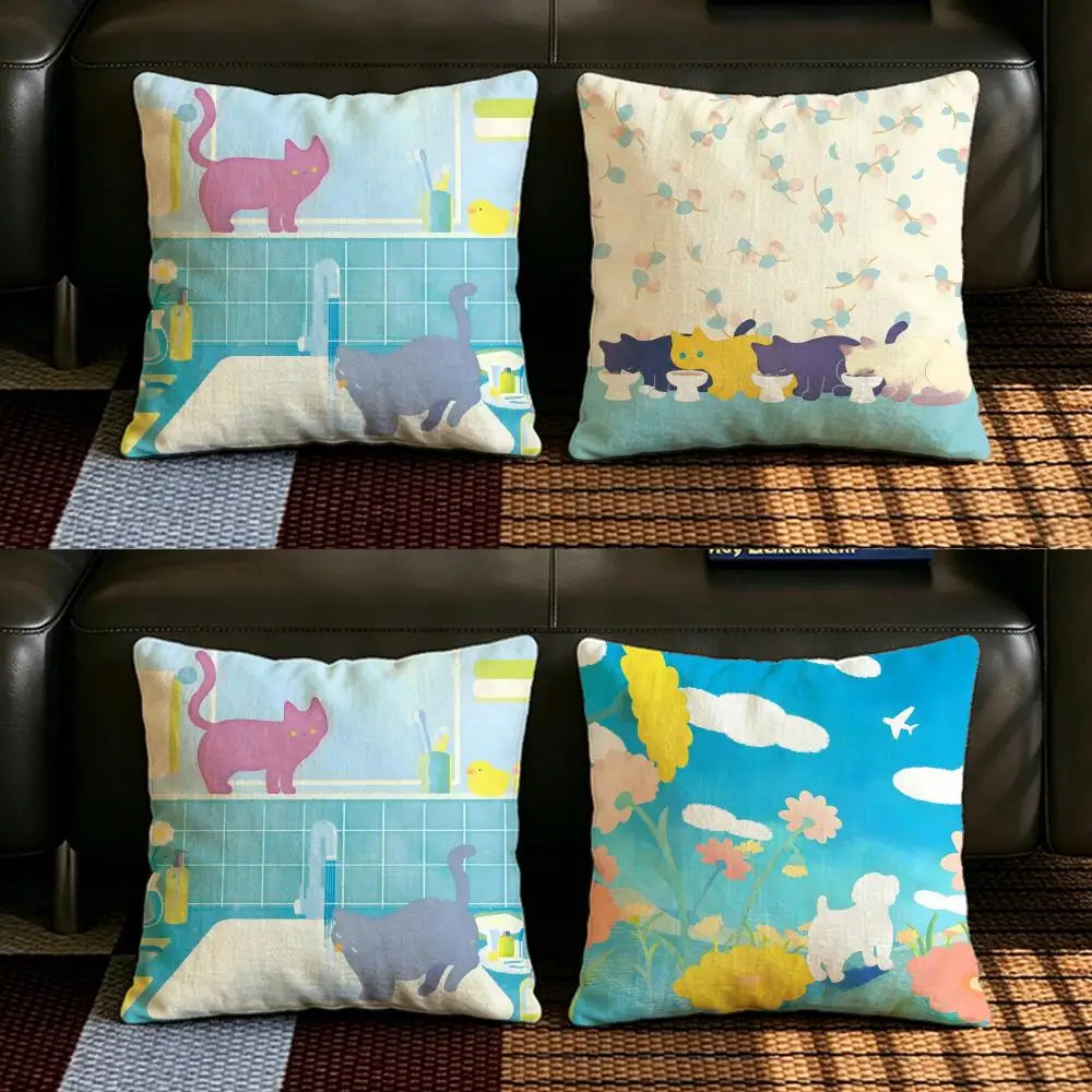Natural Linen Cushion Cover Set | Sofa, Bed & Chair Pillowcase Linen Cushion Cover Axl