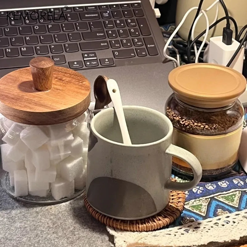 Glass Sealed Storage Jar with Spoon | Coffee, Spice & Grain Glass Storage Jar Axl