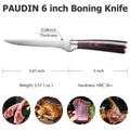 6-Inch Japanese Forged Chef Knife – Alloy Steel, Wooden Handle Chef Knife Axl 1pc