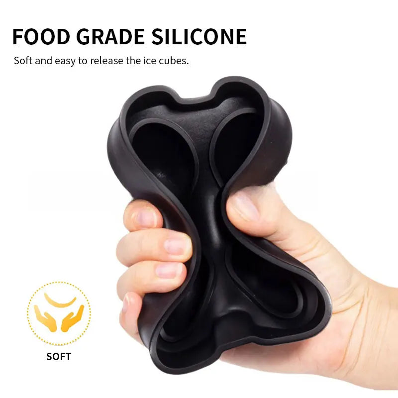 Sphere Ice Ball Mold – 8-Cavity Silicone Round Ice Cube Tray Ice Ball Mold Axl