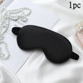 Silk-Feel Sleep Eye Mask – Light Blocking Satin & Adjustable Strap Sleep Eye Mask Axl black -1pc