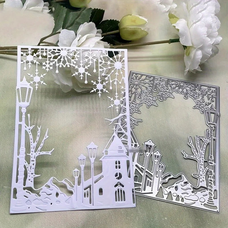 Snowy Village Metal Die Cut – Card Embossing & Scrapbooking Metal Die Cut Axl