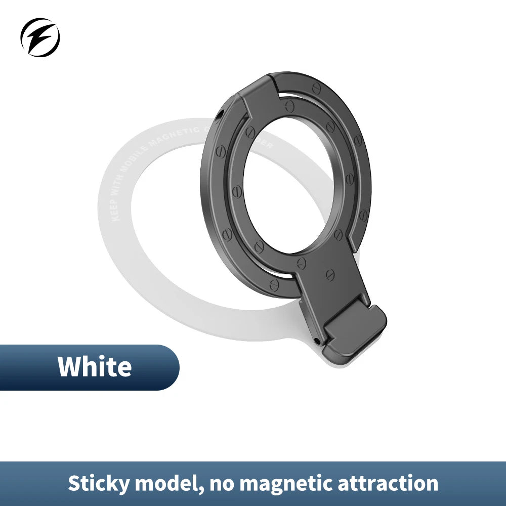Magnetic Foldable Ring Grip & Stand for MagSafe iPhone Phone Ring Stand Axl White