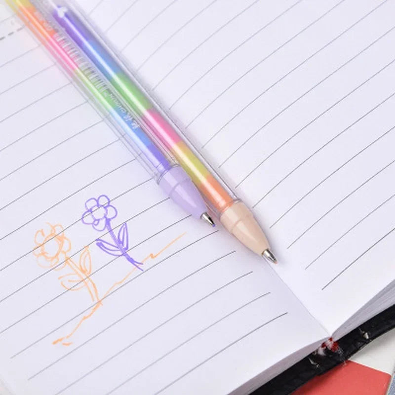 6-Piece Kawaii Rainbow Gel Pens – Kids Diary & Art Deco Set Gel Pen Set Axl
