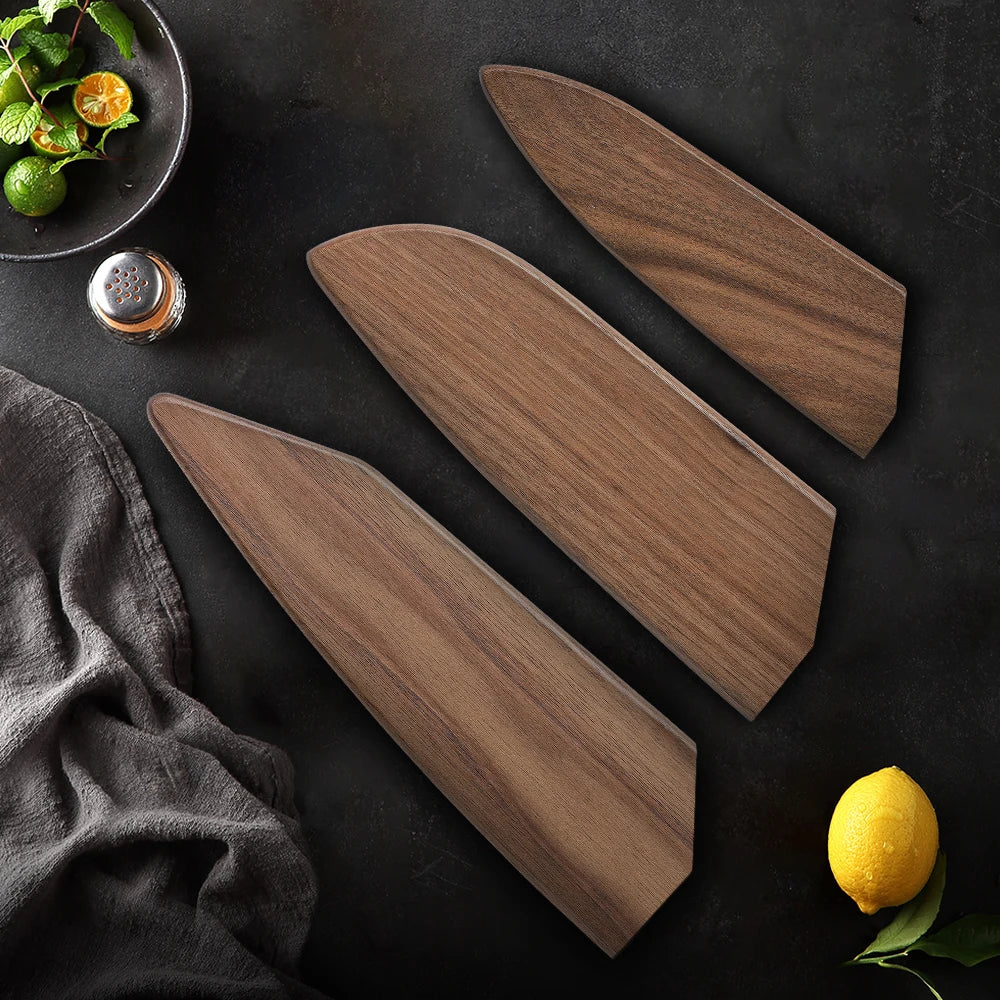 XINZUO Walnut Wood Knife Sheath – Chef, Santoku & More Wooden Knife Sheath Axl