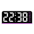 7" LED Digital Alarm Clock – Dual Alarm, Temp & Night Light LED Alarm Clock Axl White shell - Pink