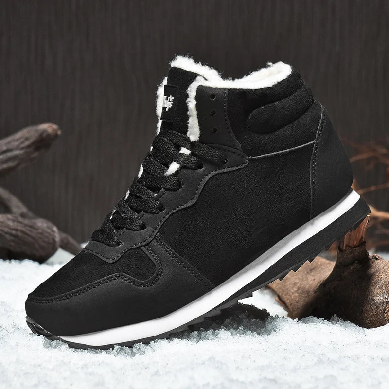 AZGB Men's Snow Boots – Non-Slip Winter Ankle Boots, Warm Plush Winter Snow Boots Axl