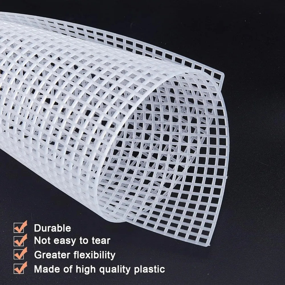 6-Pack Plastic Mesh Canvas Bag Sheets for Knit & Crochet DIY Craft Mesh Canvas Sheets Axl