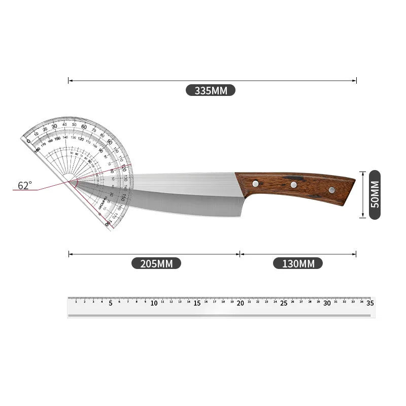 7-Inch Chef Knife – Rosewood Handle Stainless Steel Kitchen Knife Chef Knife Axl