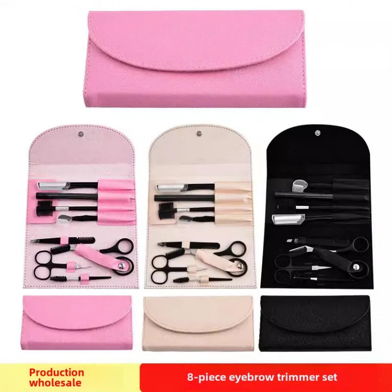 8-Piece Eyebrow Grooming Kit – Shaper, Pencil & Tweezers Eyebrow Grooming Kit Axl