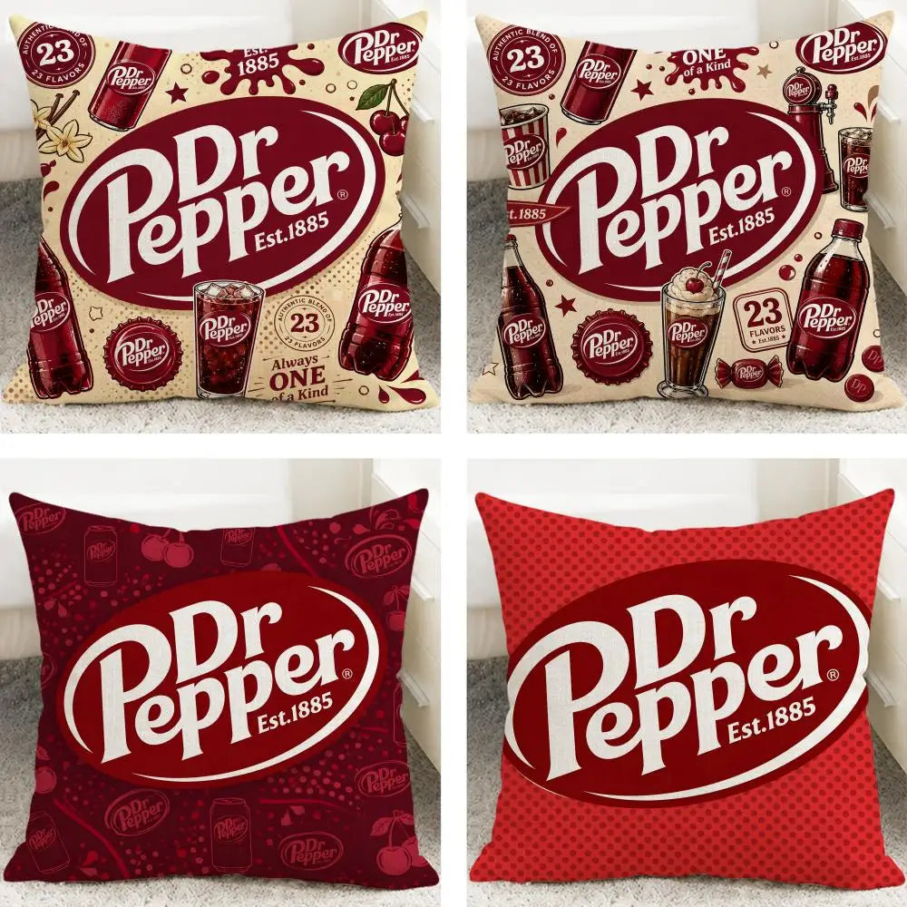 Dr Pepper Linen Cushion Cover – Breathable Printed Pillowcase Decorative Cushion Cover Axl