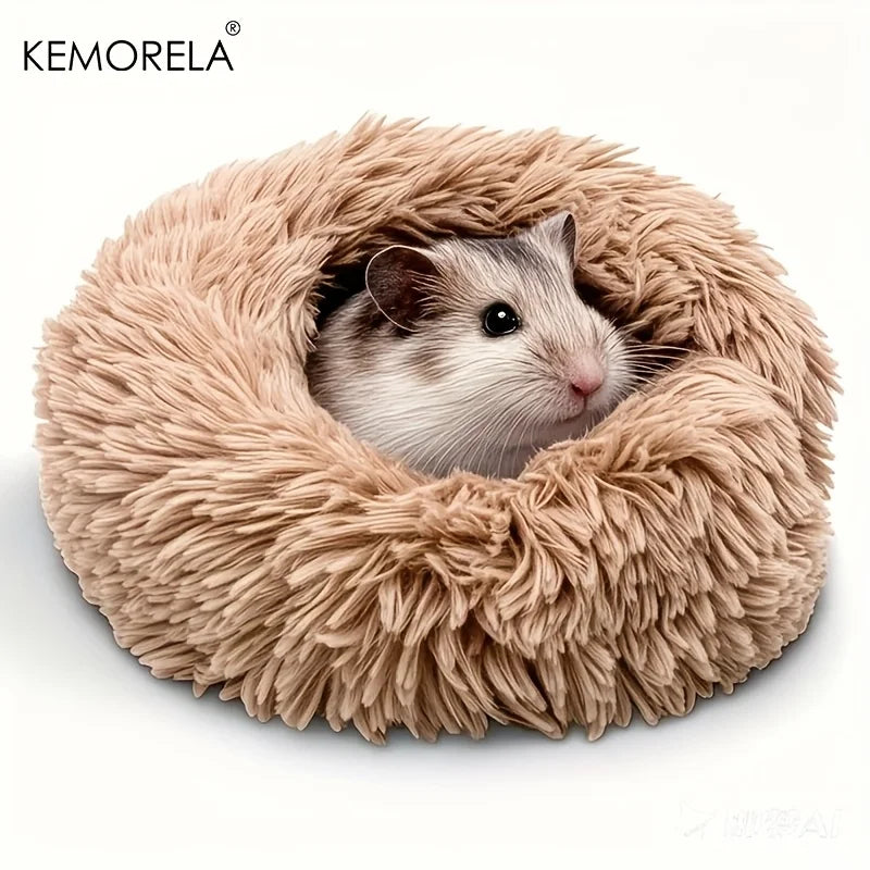 Ultra-Soft Plush Pet Nest – Warm Bed for Small Animals Small Animal Bed Axl Khaki 30CM