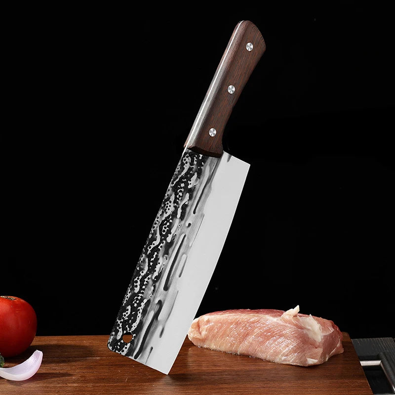 Forged Full Tang Nakiri Cleaver – Stainless Steel Chef Knife Kitchen Cleaver Knife Axl cleaver