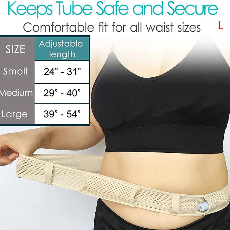 Adjustable Abdominal Catheter Fixation & Support Belt Abdominal Support Belt Axl L