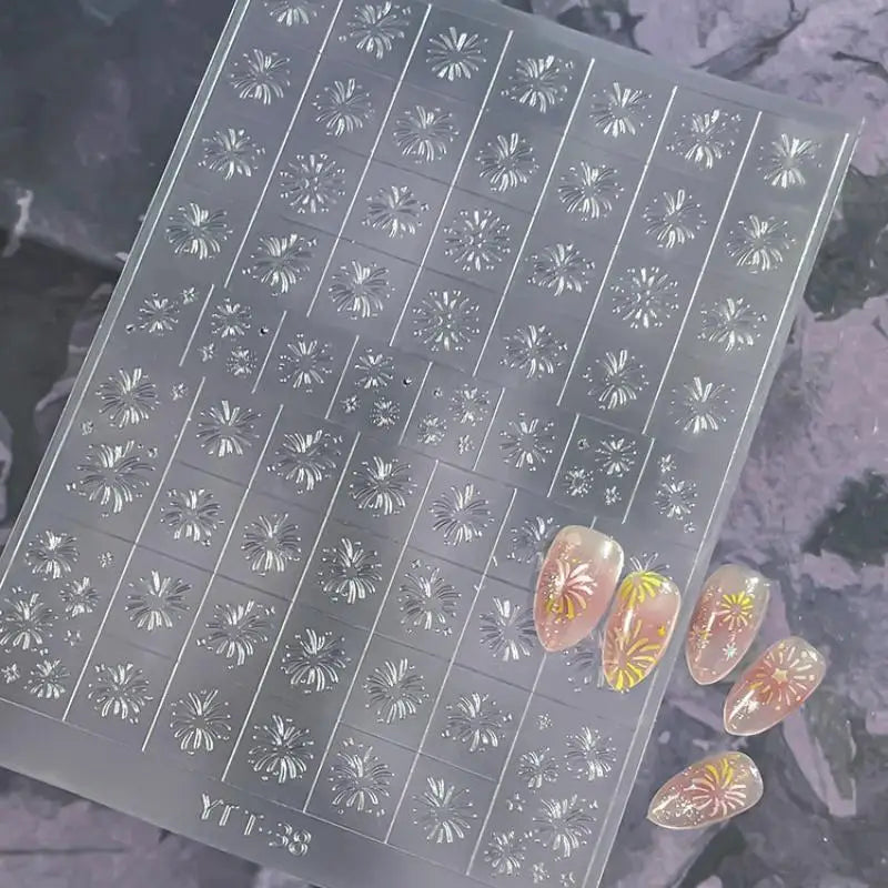 Hollow French Nail Stickers – Heart & Butterfly Nail Art Decals Nail Art Stickers Axl A36