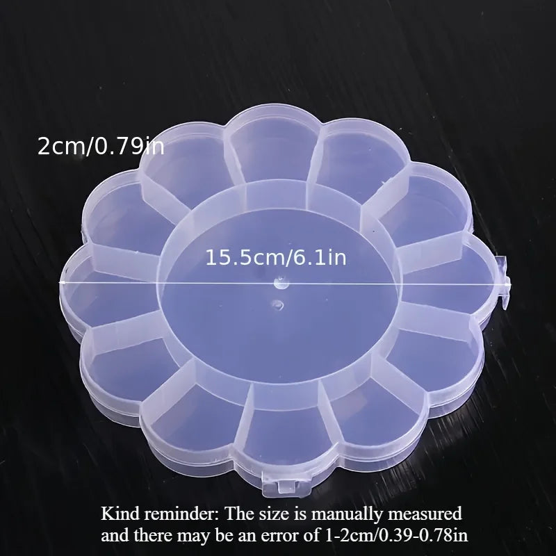 13-Grid Flower Shaped Storage Box – Jewelry & Craft Organizer Plastic Storage Organizer Axl