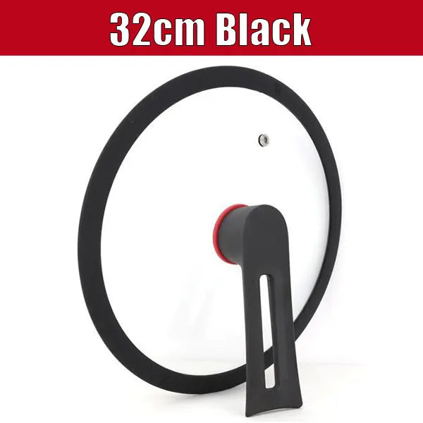 Universal Tempered Glass Pan Lid 24–32cm | Silicone Rim Replacement Pan Lid Axl 32cm Black