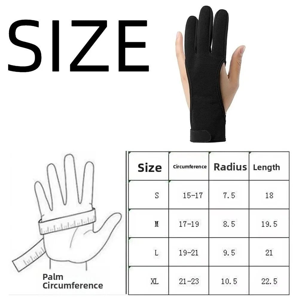 Three-Finger Archery Glove – Leather Recurve Bow Shooting Glove Archery Shooting Glove Axl