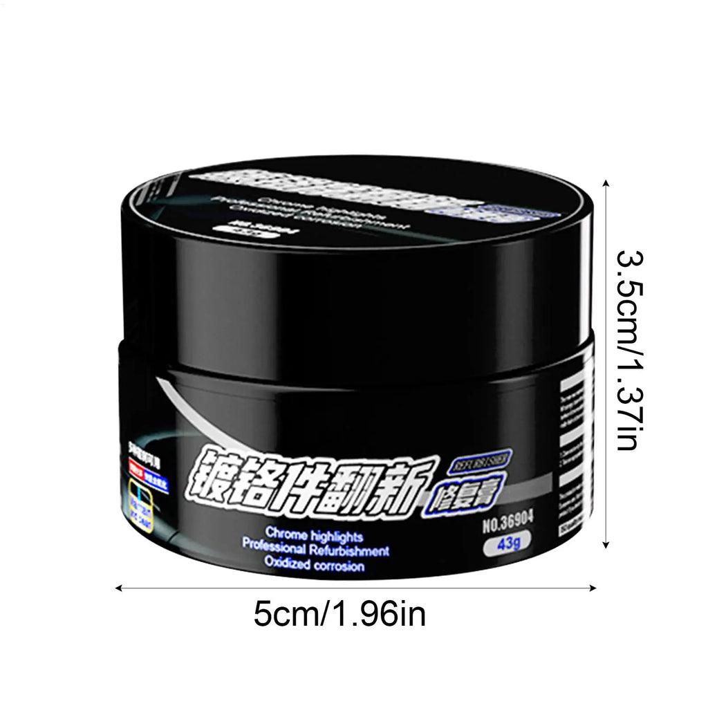Chrome Restorer Paste 43g – Auto Chrome Polish & Oxidation Remover Chrome Polish Paste Axl