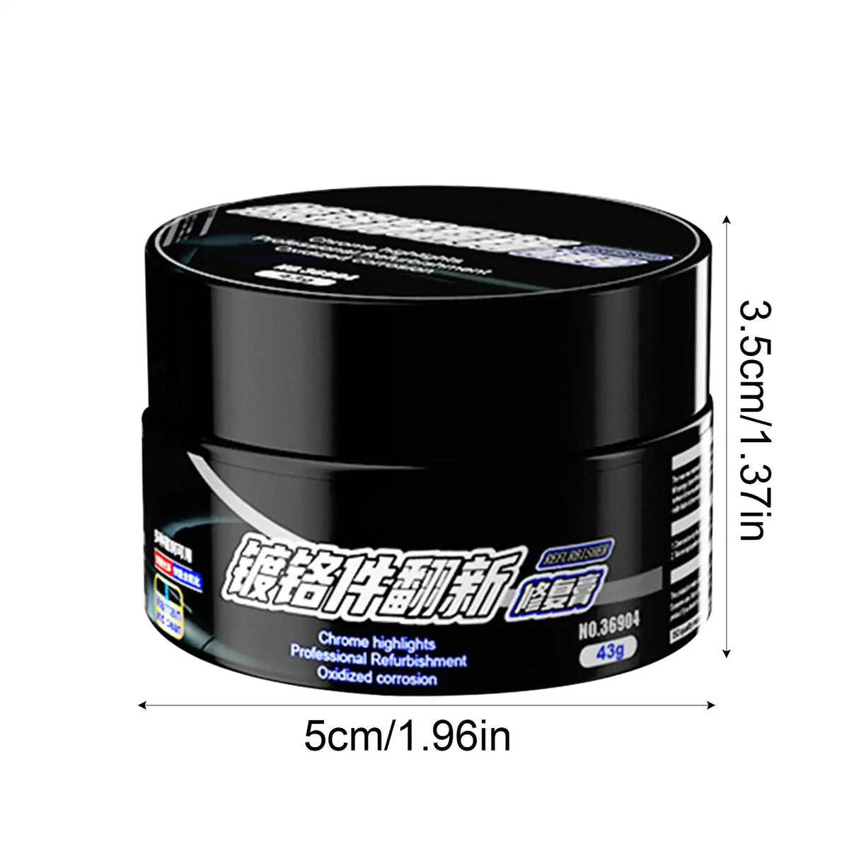 Chrome Restorer Paste 43g – Auto Chrome Polish & Oxidation Remover Chrome Polish Paste Axl