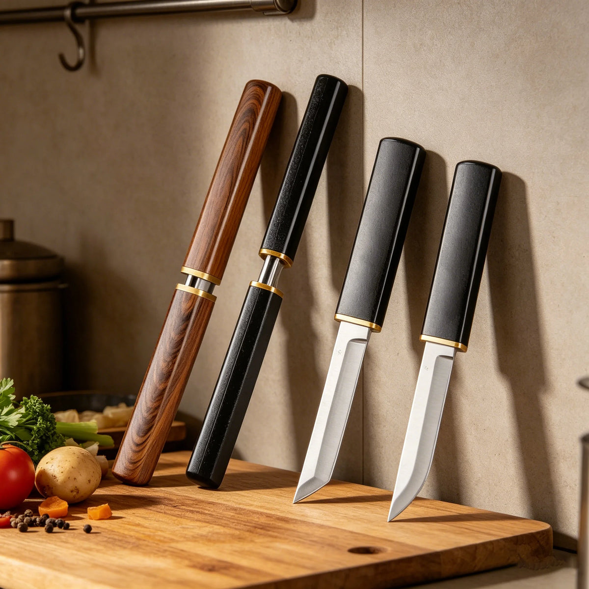 2-in-1 Mini Stainless Steel Fruit Knife – Sharp Portable Kitchen Mini Kitchen Knife Axl