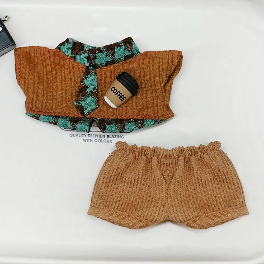10cm Doll Clothes Set – Blouse, Pants & Necktie for BJD Doll Clothing Set Axl