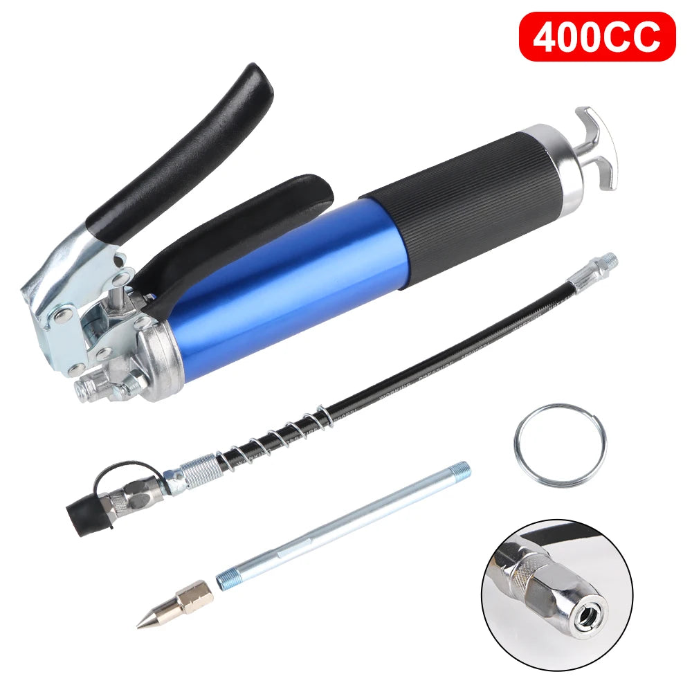 400CC Pistol Grip Grease Gun 6000-7000 PSI with Hose Adapters Pistol Grip Grease Gun Axl