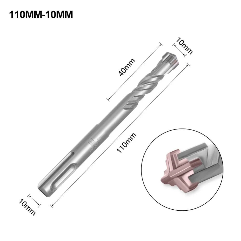 SDS Plus Drill Bit 4 Cutter Cross Tip – Concrete & Masonry Masonry Drill Bit Axl 10x110mm